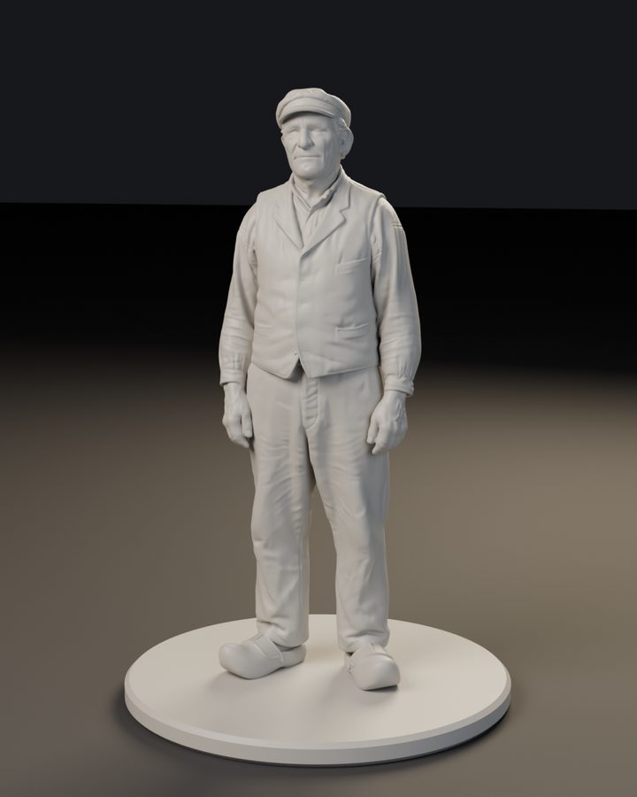 Le Mineur debout, figurine en résine