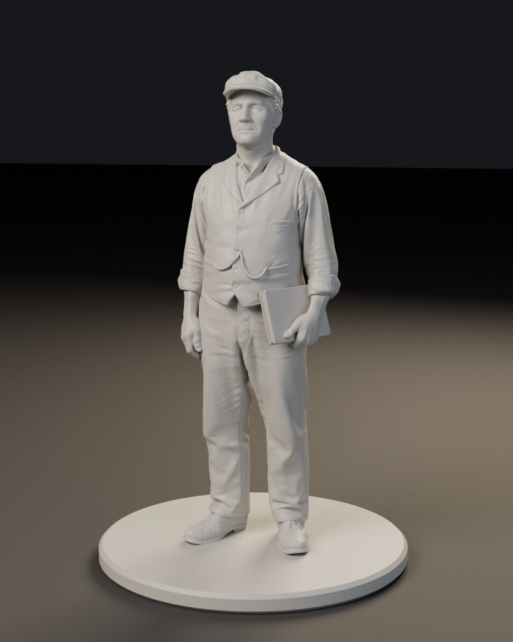 Le Porion au registre, figurine en résine
