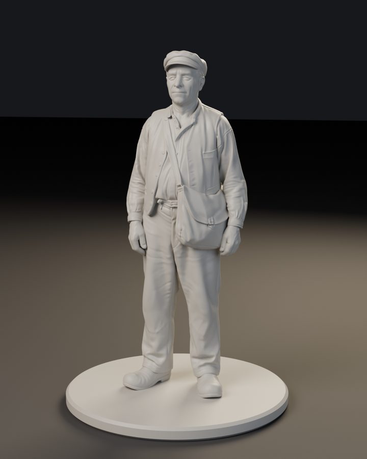 Le Mineur à la besace, figurine en résine